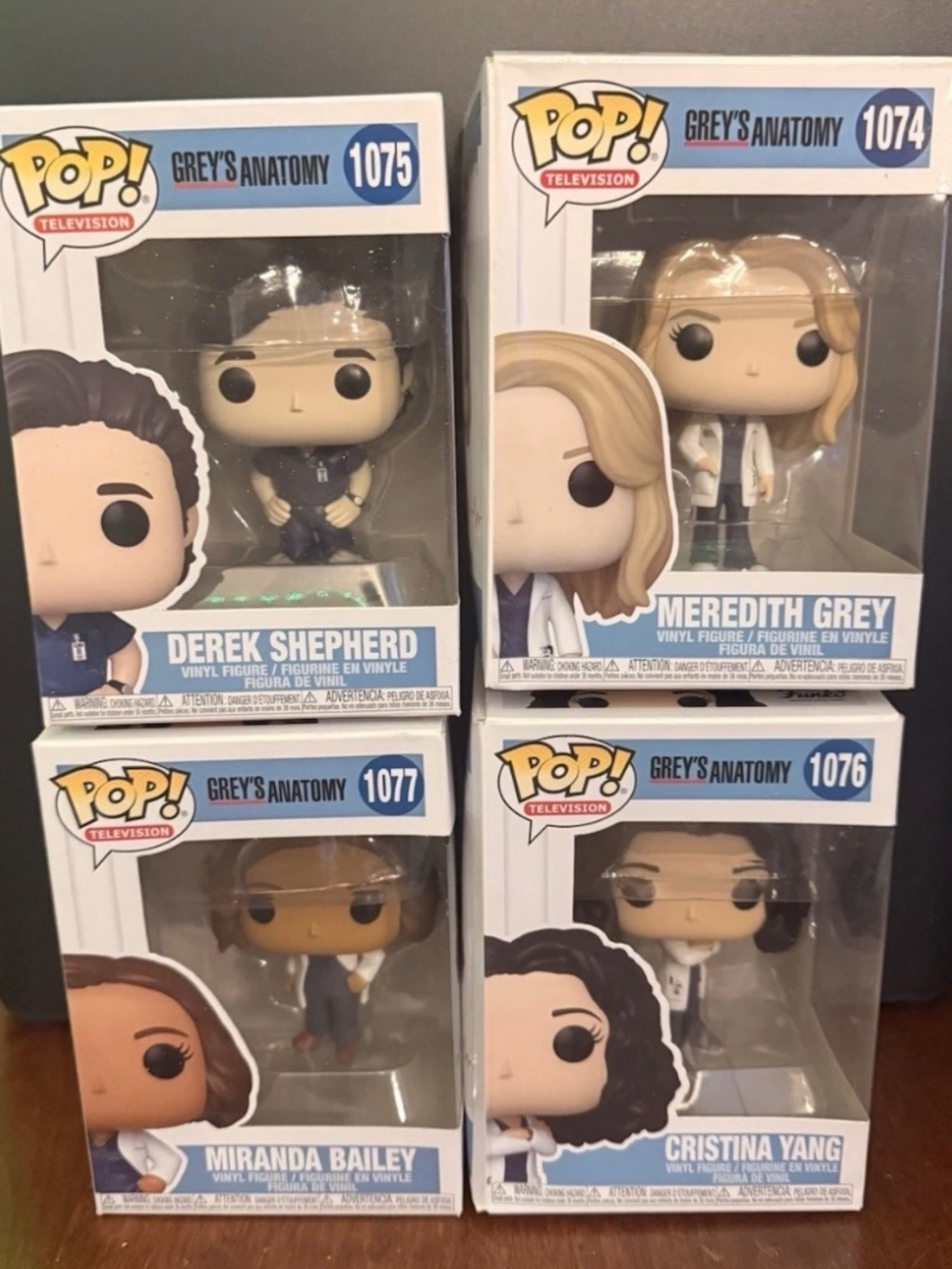 COMPLETE SET 4 VAULTED Grey's Anatomy Funko Pops Meredith Shepherd Yang Bailey